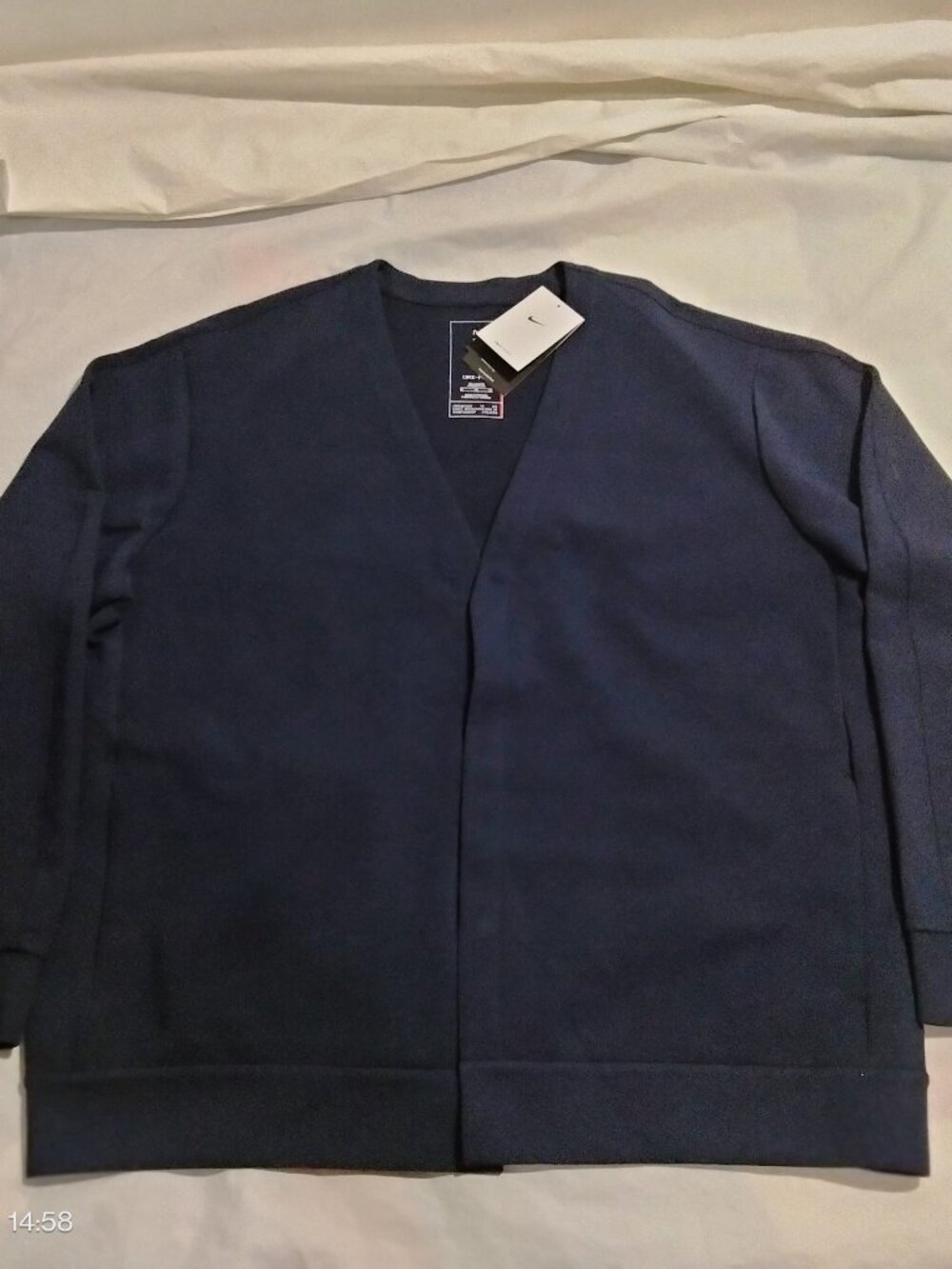 Nike Men's 24.7 ImpossiblySoft Dri-FIT Cardigan Size XL-Tall Navy HQ6948-451
